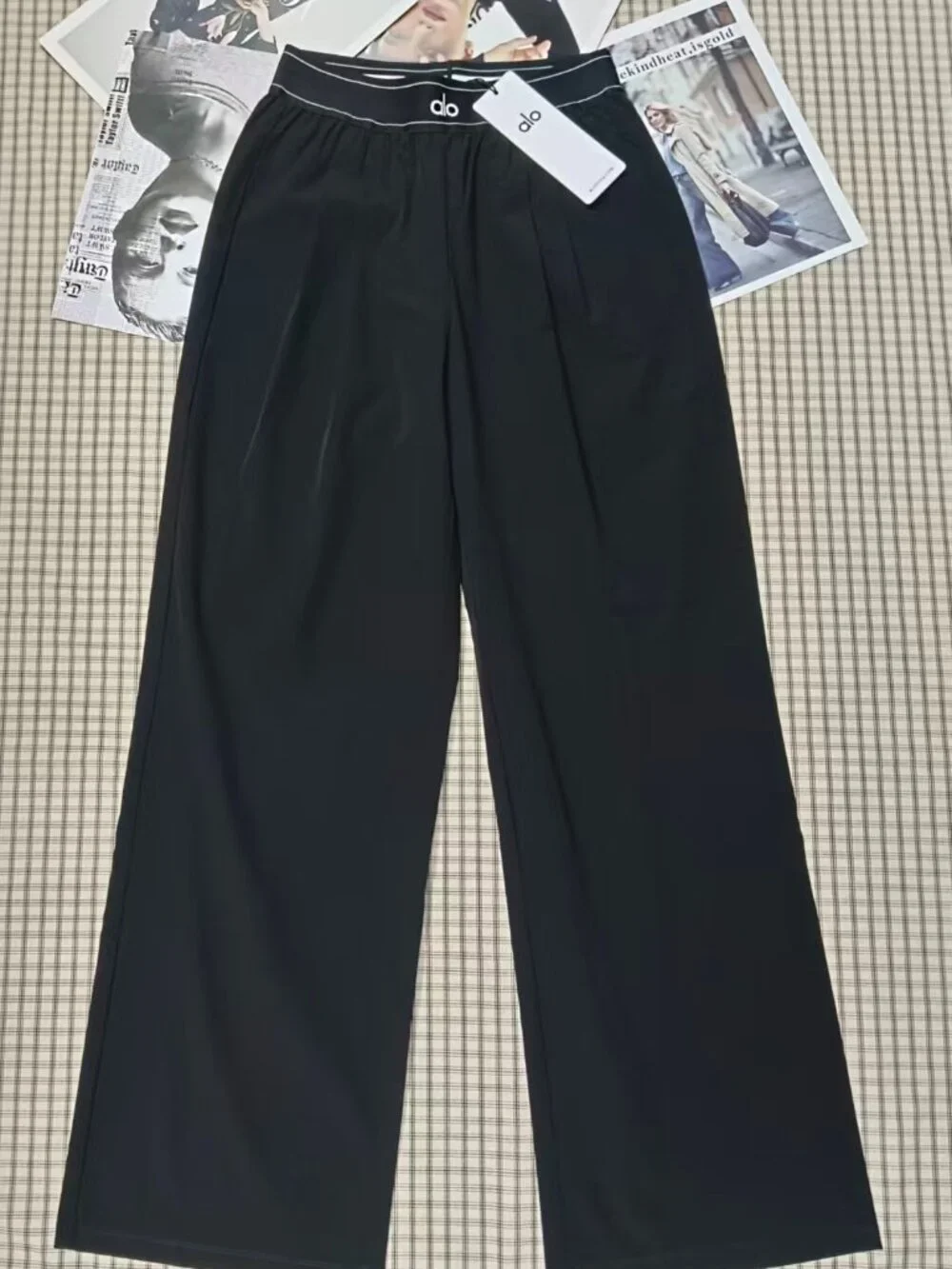 NWT 🍉Alo Yoga Suit Up Wide-Leg Pants (Regular) Premium Casual 🍋